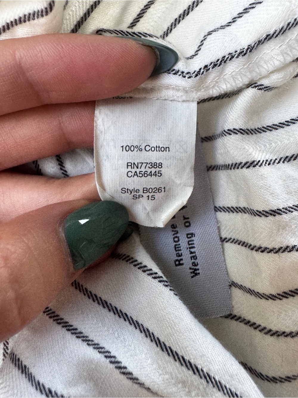 Madewell Shirt Women’s S White Black Stripe Oversized Button Front Short Sl - Picture 4 of 4